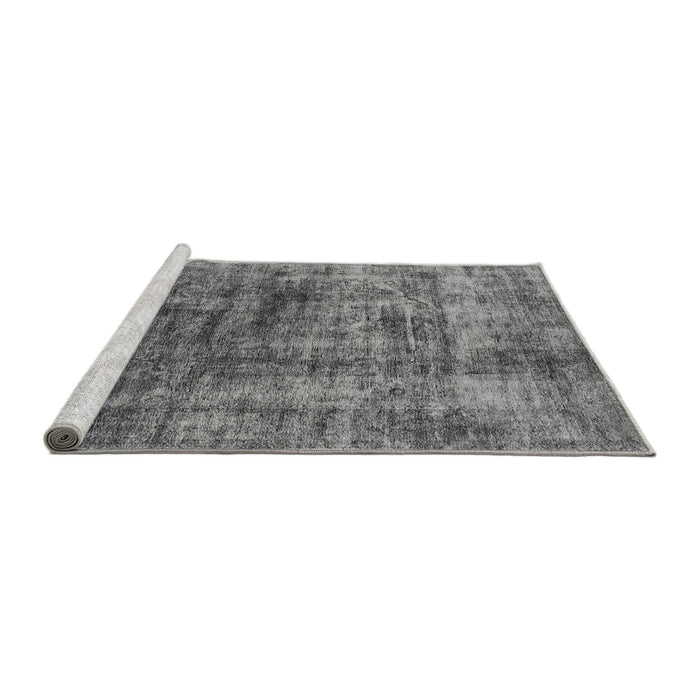 Sideview of Machine Washable Solid Gray Modern Rug, wshurb1185gry