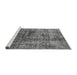 Sideview of Machine Washable Solid Gray Modern Rug, wshurb1185gry