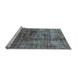 Sideview of Machine Washable Solid Light Blue Modern Rug, wshurb1185lblu