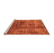 Sideview of Machine Washable Solid Orange Modern Area Rugs, wshurb1185org