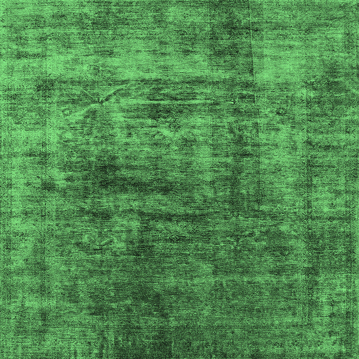 Square Machine Washable Solid Emerald Green Modern Area Rugs, wshurb1185emgrn