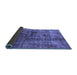 Sideview of Solid Blue Modern Rug, urb1185blu