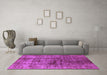 Machine Washable Solid Purple Modern Area Rugs in a Living Room, wshurb1185pur