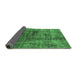 Sideview of Solid Emerald Green Modern Rug, urb1185emgrn