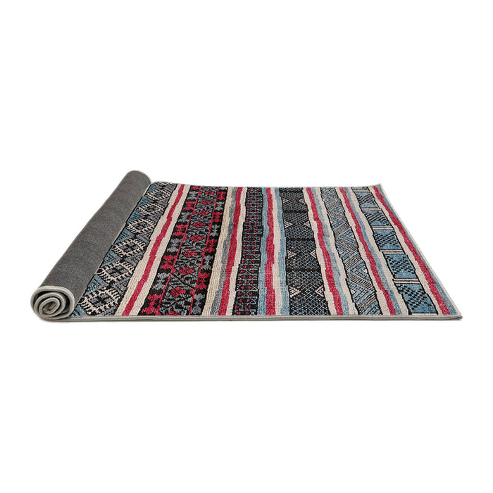 Sideview of Mid-Century Modern Red Oriental Rug, urb1186