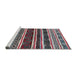 Sideview of Machine Washable Industrial Modern Vermilion Red Rug, wshurb1186