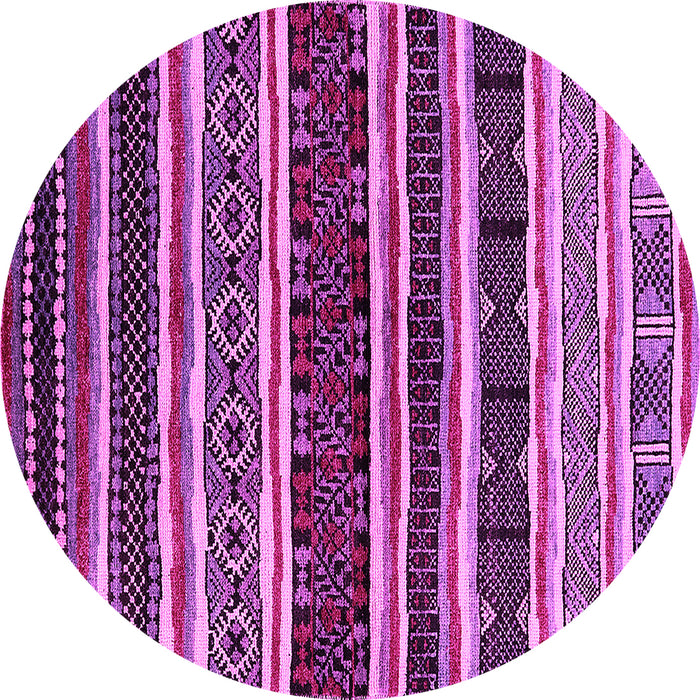 Round Machine Washable Oriental Pink Industrial Rug, wshurb1186pnk