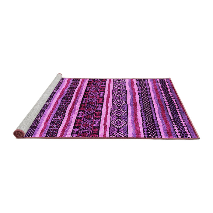 Sideview of Machine Washable Oriental Pink Industrial Rug, wshurb1186pnk