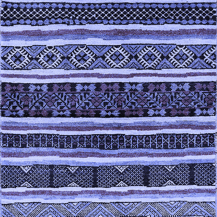 Machine Washable Oriental Blue Industrial Rug, wshurb1186blu