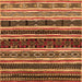 Square Machine Washable Oriental Orange Industrial Area Rugs, wshurb1186org