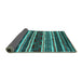 Sideview of Oriental Turquoise Industrial Rug, urb1186turq