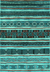 Oriental Turquoise Industrial Rug, urb1186turq