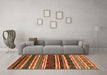 Machine Washable Oriental Orange Industrial Area Rugs in a Living Room, wshurb1186org