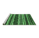 Sideview of Machine Washable Oriental Emerald Green Industrial Area Rugs, wshurb1186emgrn