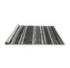 Sideview of Machine Washable Oriental Gray Industrial Rug, wshurb1186gry