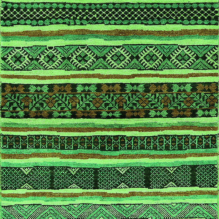 Machine Washable Oriental Green Industrial Area Rugs, wshurb1186grn