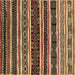 Square Oriental Brown Industrial Rug, urb1186brn