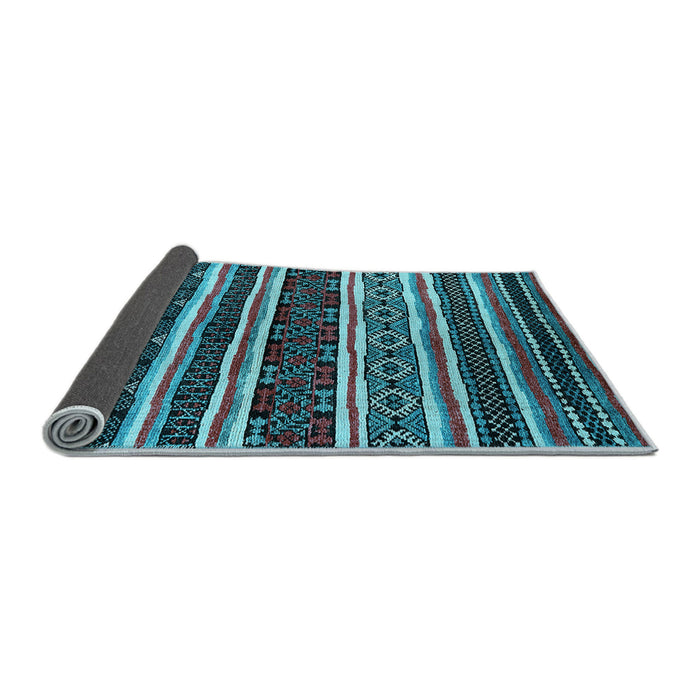 Sideview of Oriental Light Blue Industrial Rug, urb1186lblu