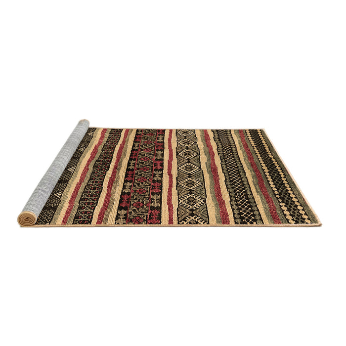 Sideview of Machine Washable Oriental Brown Industrial Rug, wshurb1186brn