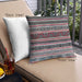 Front View of Mid-Century Modern Urban Square Vermilion Red Throw Pillow, 18 inch by 18 inch, pwurb1186