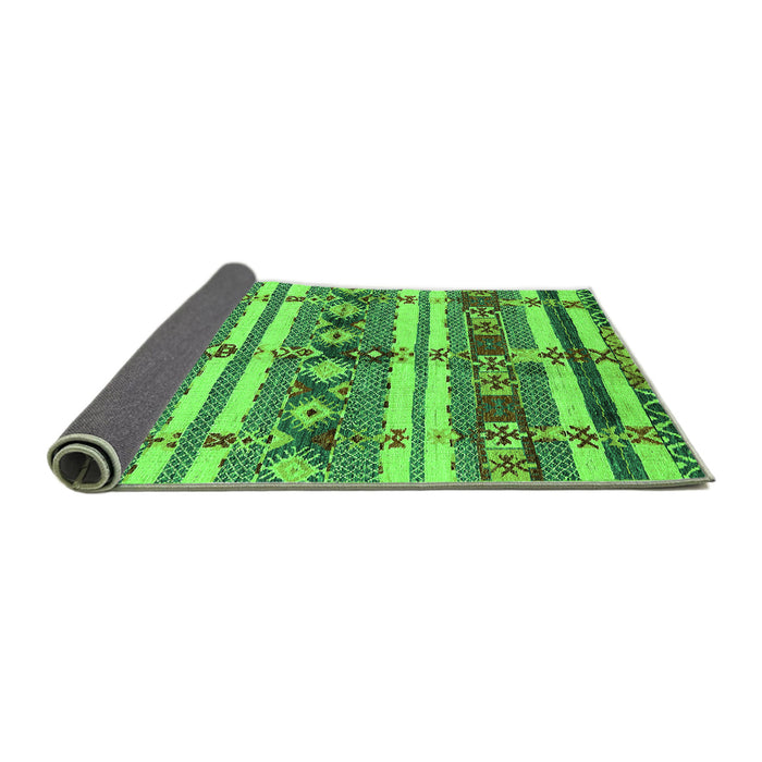 Sideview of Oriental Green Industrial Rug, urb1187grn