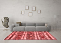 Machine Washable Oriental Red Industrial Rug, wshurb1187red