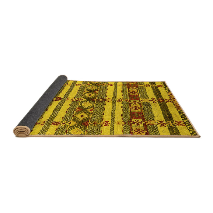 Sideview of Oriental Yellow Industrial Rug, urb1187yw