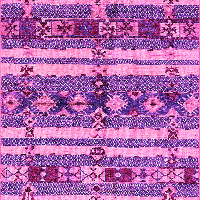 Machine Washable Oriental Pink Industrial Rug, wshurb1187pnk