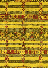 Oriental Yellow Industrial Rug, urb1187yw