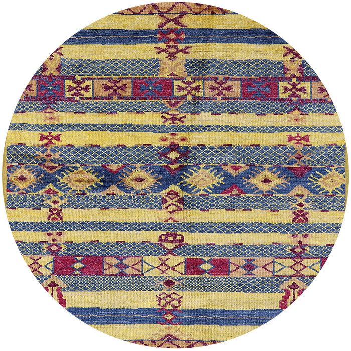 Round Machine Washable Industrial Modern Purple Haze Purple Rug, wshurb1187