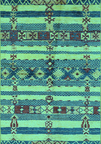 Oriental Turquoise Industrial Rug, urb1187turq