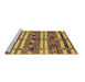 Sideview of Machine Washable Oriental Brown Industrial Rug, wshurb1187brn