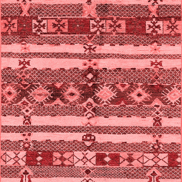 Machine Washable Oriental Red Industrial Rug, wshurb1187red