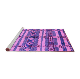 Sideview of Machine Washable Oriental Purple Industrial Area Rugs, wshurb1187pur