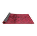 Sideview of Mid-Century Modern Bright Maroon Red Oriental Rug, urb1188