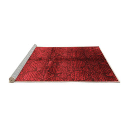 Sideview of Machine Washable Oriental Orange Industrial Area Rugs, wshurb1188org
