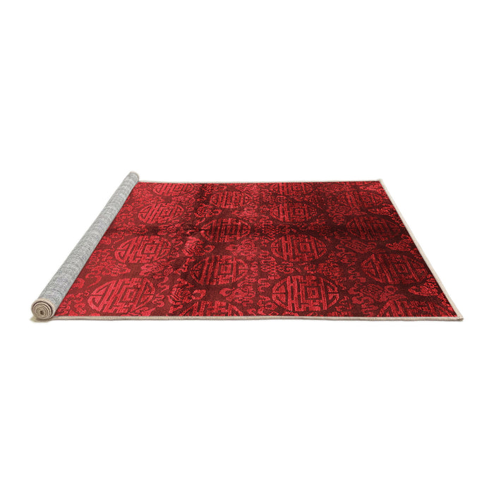 Sideview of Machine Washable Oriental Orange Industrial Area Rugs, wshurb1188org