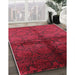 Machine Washable Industrial Modern Bright Maroon Red Rug in a Family Room, wshurb1188