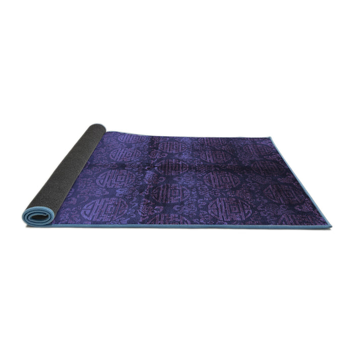Sideview of Oriental Blue Industrial Rug, urb1188blu