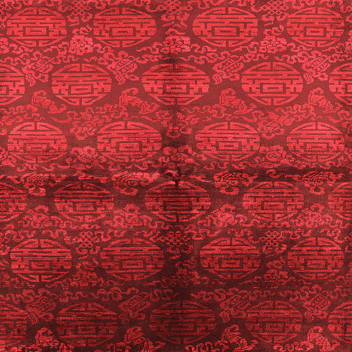 Square Oriental Orange Industrial Rug, urb1188org