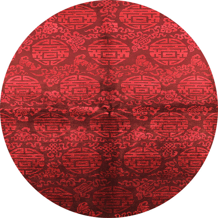 Round Oriental Orange Industrial Rug, urb1188org