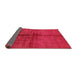 Sideview of Mid-Century Modern Red Oriental Rug, urb1189