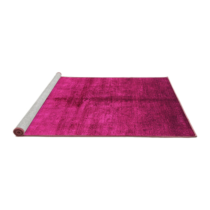 Sideview of Machine Washable Oriental Pink Industrial Rug, wshurb1189pnk