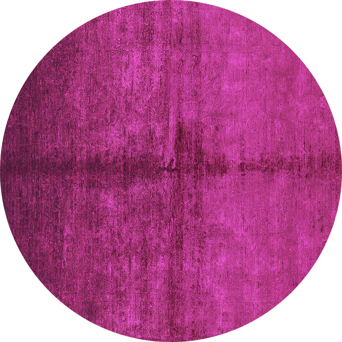 Round Machine Washable Oriental Purple Industrial Area Rugs, wshurb1189pur