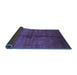 Sideview of Oriental Blue Industrial Rug, urb1189blu