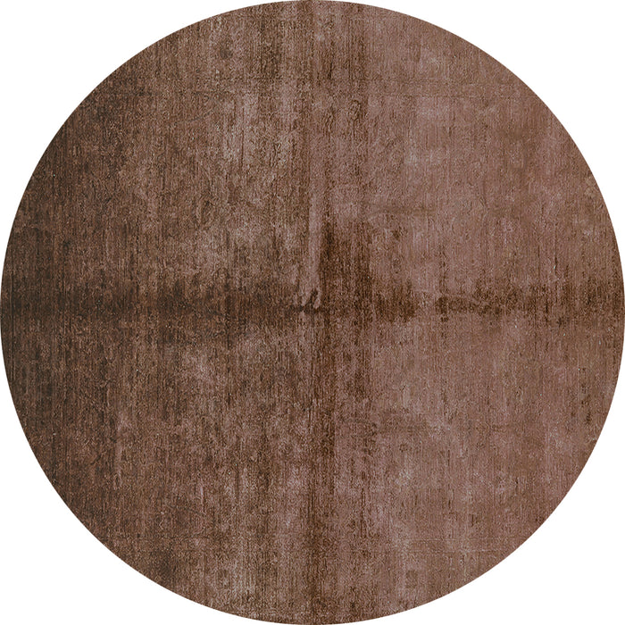 Round Oriental Turquoise Industrial Rug, urb1189turq