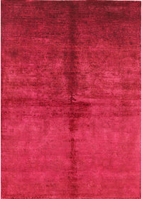 Machine Washable Industrial Modern Red Rug, wshurb1189