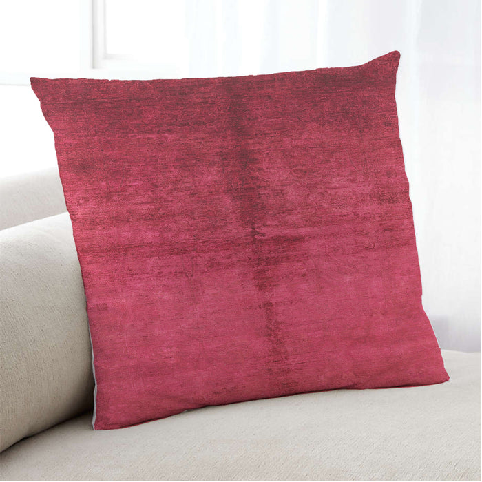 Lifestyle Image of Mid-Century Modern Urban Square Red Throw Pillow, 18 inch by 18 inch, pwurb1189