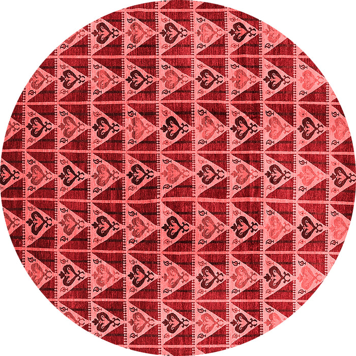 Machine Washable Oriental Red Industrial Rug, wshurb1190red