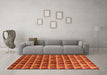 Machine Washable Oriental Orange Industrial Area Rugs in a Living Room, wshurb1190org